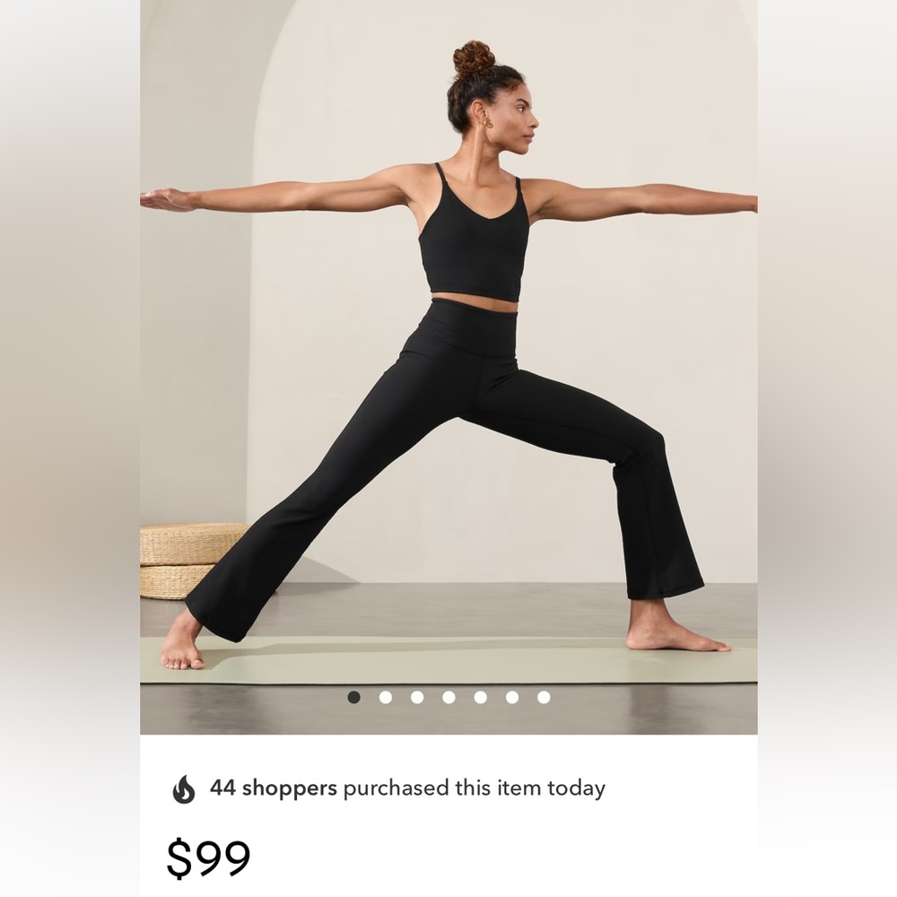 ATHLETA ELATION RIB CROP FLARE PANT